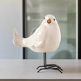 thumbnail image 4 of Urban Porcelain Standing Bird Figurine with Open Beak and Metal Legs Design Gloss Finish Blue, 4 of 5