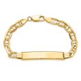 thumbnail image 3 of Auriga Fine Jewelry 14K Yellow Gold Anchor Link Id Bracelet 7inch for Women, 3 of 5