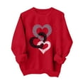 thumbnail image 2 of TIMIFIS Cadeaux de la Saint-Valentin pour Elle Cœur Chandail pour Femmes Mode Mignon Imprimé Amour Col Rond Chandails en Molleton Décontractés Manches Longues Tenues Printemps Automne - Printemps/été, 2 of 4