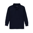 thumbnail image 2 of Galaxy Uniform Boys' Long-Sleeved Pique Polo Shirt - navy, 16 (Big Boys), 2 of 2