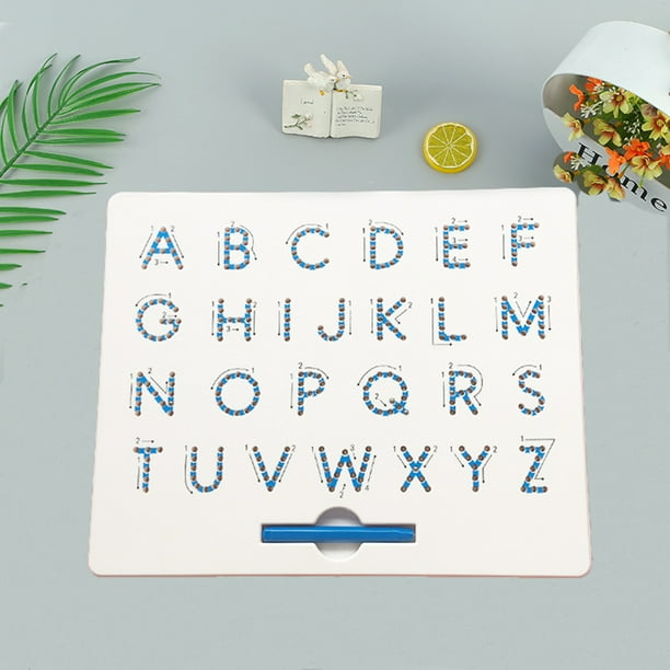 Magnetic Alphabet Tracing Board Upper Lower Case Magnetic Drawing Board Abc Magnets For Learn To Write With Magnetic Pen Learning Toy Letters Learning Good For Homeschooling Walmart Com