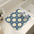 thumbnail image 7 of Ryvnso Retro Floral Dish Drying Mat for Kitchen Countertop 18x24 Large Dish Pad Drainer Rack Dish Sink Mats, 7 of 7