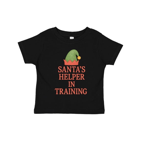 Inktastic Santa's Helper in Training Christmas Elf Hat Boys or Girls Toddler T-Shirt