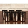 thumbnail image 6 of Trifri Stainless Steel Silver Hammered Design Glasses Premium Metal Drinking Tumbler Set Of 6, Great For Everyday Use, 6 of 7