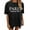 Black, variant on Womens Paris Letter Graphic Oversized T Shirts Crewneck Drop Shoulder Tops Trendy Fashion Tee Relaxed Pullover Streetwear