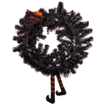 thumbnail image 3 of Kurt Adler Un-Lit Halloween Themed Holiday Wreath, Orange & Black, 33in, 3 of 5