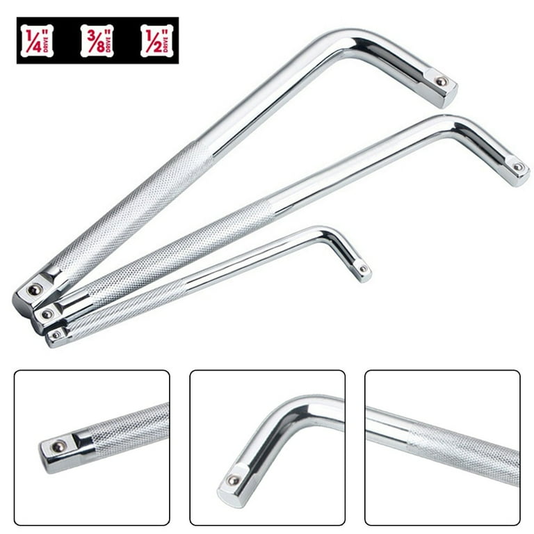 Extension L-Type Shaped Double End Non-Slip Socket Bent Bar 1/2