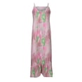 thumbnail image 4 of Vestido de Verano Casual Mujer Moda Europea Suelta Contraste Irregular Doblado Vestido Suspendido para Fiestas, 4 of 6