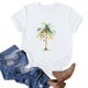 thumbnail image 1 of Puntoco Blusa de manga corta con estampado de moda para mujer, divertida camiseta de cuello redondo, 1 of 3