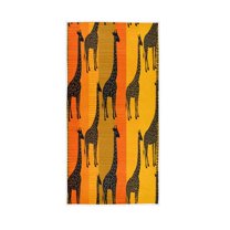 Bath Towel Single-Sided Printed Highly Absorbent Soft Quick Towel for Bathroom Spa Gym & Sports Giraffe Stripes Vector