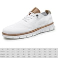 thumbnail image 2 of Zapatos para caminar de malla para hombre Zapatillas de deporte de malla plana Soporte para arco Sólido para viajes al aire libre, 2 of 8