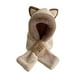 thumbnail image 4 of Gorro con forma de animales de peluche, gorro, bufanda para el cuello, gorro, bufanda con capucha informal encantadora para mujer, 4 of 10