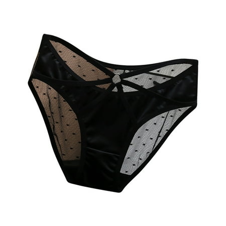 Xiaoxatg Women s Panties Lace Underwear For Women Transparent Low Waisted Hollowed Out Pure Desire Oversized Crotch Triangle Pants Silk Smooth Satin Bottom Pants Womens Underwear No Show Bikini