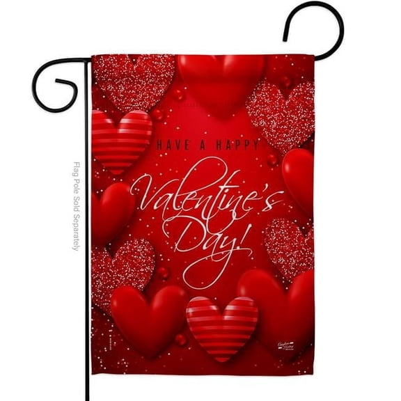 Angeleno Heritage G135398-BO 13 x 18.5 in. All of Heart Garden Flag with Spring Valentines Double-Sided Decorative Vertical House Decoration Banner Yard Gift