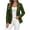 Army Green, variant on Levmjia Women Blazer Jacket Soft Lapel Collar Long Sleeve Floral Printed Outerwear Office Commute Holiday Casual Everyday Wear