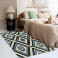 thumbnail image 4 of Modern Abstract Rug, Blue Beige Geometric Area Rug 4x6, Geometric Floral Rugs for Bedroom, Rugs Low Pile Washable Stain Resistant Easy Clean for Dining Room, Living Room Soft Carpet Decor Xsu&-59, 4 of 7