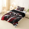 thumbnail image 2 of Manfei Speed Motocross Twin Comforter Sets，Speed Games Bedding Set，Red White,Black Reversible,2pcs,1 Comforter and 1 Pillowcase, 2 of 7