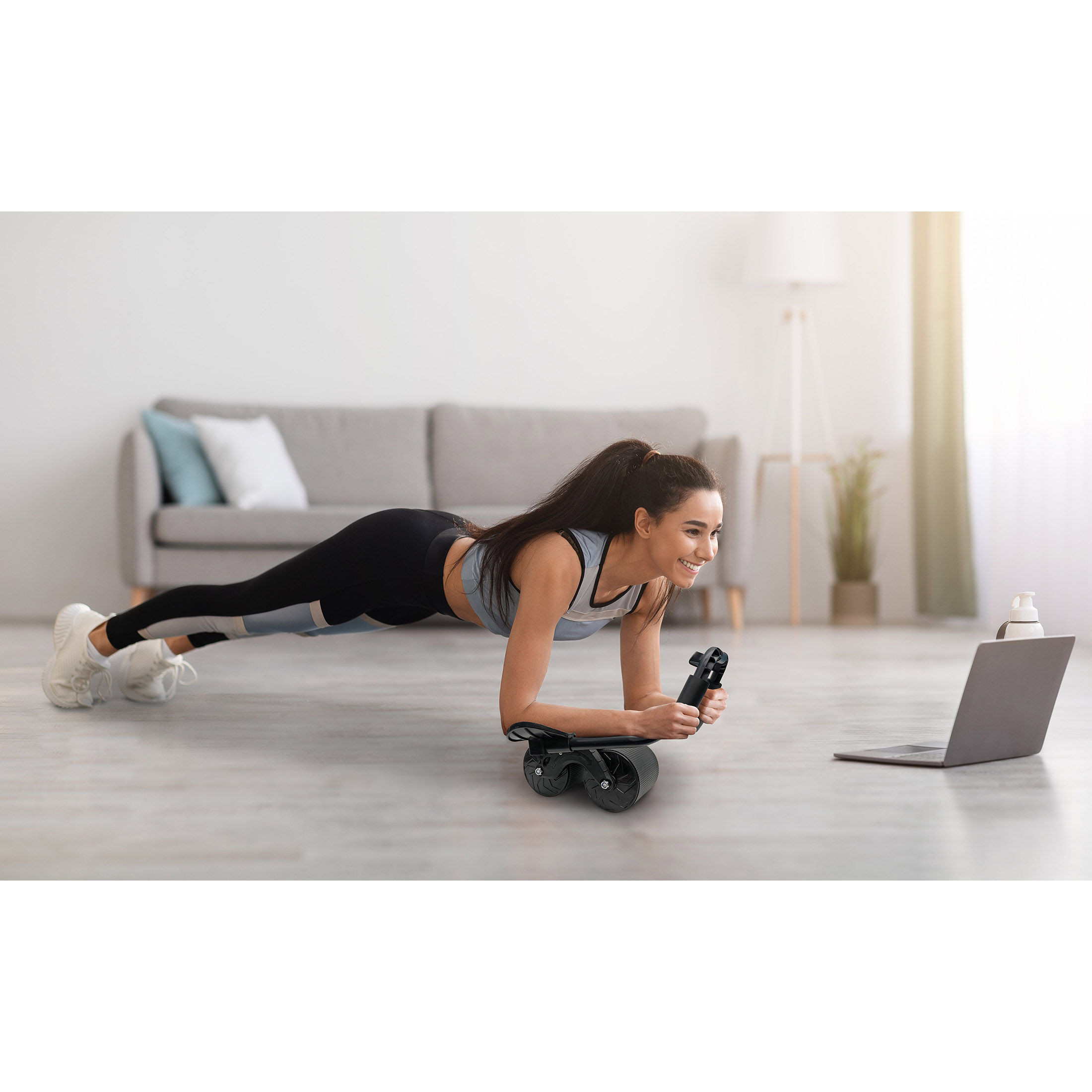 Athletic Works Plank Abdominal Roller Wheel, Dual Wheel photo 8