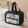 thumbnail image 4 of Neceser de gran capacidad | Organizador de viaje para maquillaje y cuidado personal | Neceser transparente de PVC para maquillaje, ideal para hombres y mujeres, 4 of 6