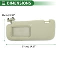 thumbnail image 4 of Unique Bargains Left Driver Side Car Sun Visor for Toyota Corolla 2009-2013 Plastic with Mirror No.74320-12L50-E0 Beige, 4 of 6