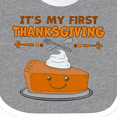 thumbnail image 4 of Inktastic It's My 1st Thanksgiving with Cute Smiling Pumpkin Pie Boys or Girls Baby Bib, 4 of 4