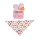 thumbnail image 3 of Conjunto de gorro con orejas de conejo y bandana con estampado de huevo para porche de Pascua, resistente para Rosa, 3 of 9