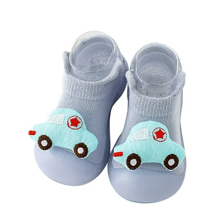 

nsendm Male Shoes Toddler Shoes Size 9 Cartoon Socks Shoes Toddler WarmThe Floor Socks Non Slip Prewalker Slip on Shoes for Girls Blue 5.5