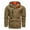 Khaki, variant on Puntoco Plus Size Coat Clearance Men's Jacket Mid-length Outdoor Hooded Plus Size Jacket Spring and Autumn Clothes Dark Blue 12(XXL)