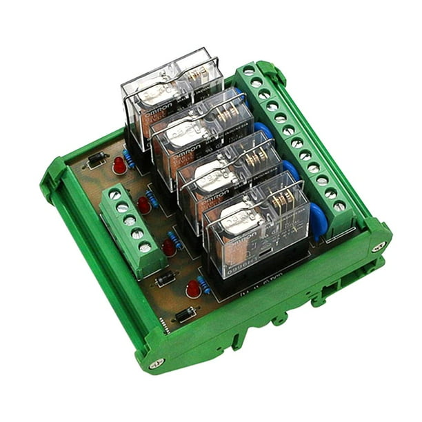 Transistor Circuits Drive Relay , LED Indicator for Each , Screw