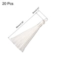 thumbnail image 2 of Uxcell 3.66" Silky Bookmark Tassels with Loop for DIY Craft Accessory, 20Pack White, 2 of 5