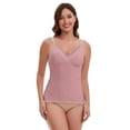 thumbnail image 4 of DARING DIVA Women's Crisscross Nursing Lace Trim Maternity Camisole Tank Tops L Pink, 4 of 6