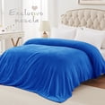 thumbnail image 6 of Exclusivo Mezcla Twin Size Flannel Fleece Velvet Plush Bed Blanket as Bedspread, Coverlet, Bed Cover (60"x80", Cobalt Blue), 6 of 11