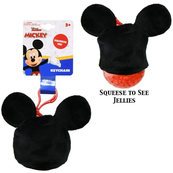 6 PCS Mickey Plush Squish Ball Keychain