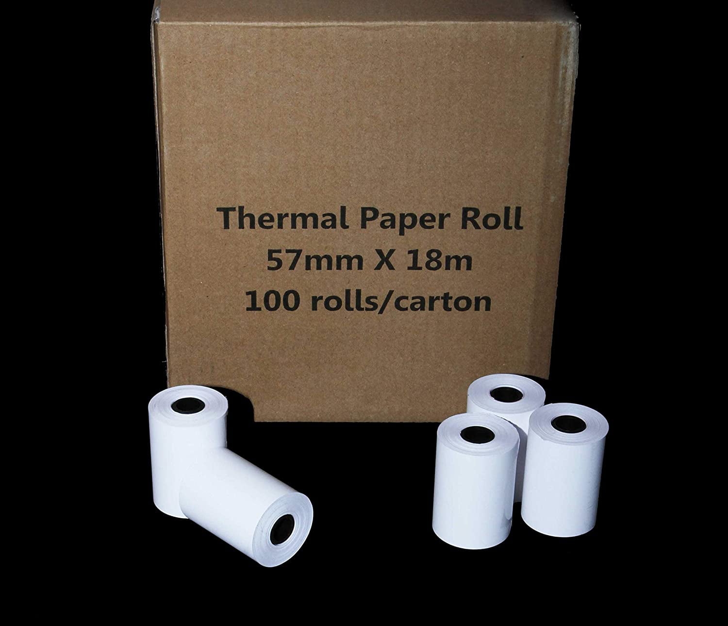 Wireless Terminal 100Rolls Credit or Debit Card Terminal 2-1/4 x 62 ft Thermal Paper Rolls by iWarehouse Hard Plastic Core NO Paper Wastage| Platinum White Paper