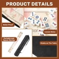 thumbnail image 6 of Travel Mahjong Mat 21" x 21" Pink Satin Bow Floral Vintage Cottagecore Watercolor Non-Slip Noise Reduction Mini Mahjong Tiles for Dominoes Poker Card, 6 of 6