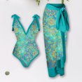 thumbnail image 5 of Traje de Baño Conjunto de bikini para mujer Traje de baño de dos piezas con control de barriga y falda cruzada (Verde XXL) Cgtredaw Verde T XXL para Mujer, 5 of 5