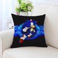 thumbnail image 2 of Funda de cojín para sofá de 50 x 50 cm, diseño de dibujos animados de anime S-Sonic, funda de almohada personalizada con estampado para silla, respaldo de cintura, regalo de 40 x 40 cm, 2 of 5