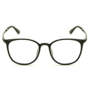 Cyxus Kids/Teens Blue Light Blocking Computer Glasses Anti Eyestrain ULTEM Bright Black Retro Frame Eyeglasses