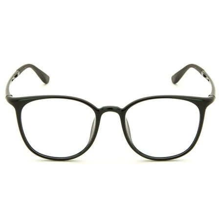 Cyxus Kids/Teens Blue Light Blocking Computer Glasses Anti Eyestrain ULTEM Bright Black Retro Frame Eyeglasses