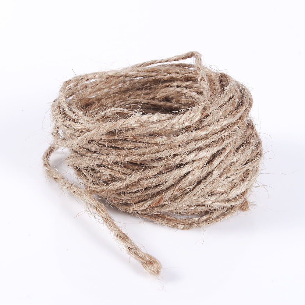 TOPINCN Jute Twine String Hemp Rope Natural Brown For Hang Tag Jewelry