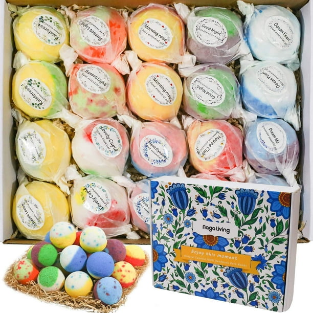 Bath Bombs Gift Set, 20 Wonderful Fizz Effect Handmade Bath Bombs for