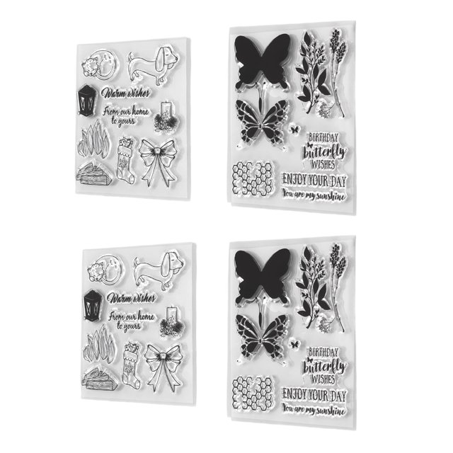 Juego de Sellos Transparentes álbum de Recortes álbum de Fotos Personalizado Fabricación de Tarjetas Carpeta de Grabación en Relieve TPR Transparente Sellos Transparentes ANGGREK Otros