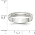 thumbnail image 7 of 10K White Gold 4mm Light Weight Milgrain Half Round Band Ring Size 8.5, 7 of 7