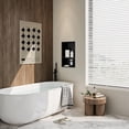 thumbnail image 4 of Stainless Steel Shower Niche 18" X 12", No Tile Needed Wall Niche Double Shelves, Recessed Shower Shelf for Bathroom Storage, Matte White, 4 of 8