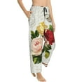 thumbnail image 2 of Kll Womens Vintage Bike Flower Butterfly Print Pajama Pants Soft Pajama Bottoms For Women Cozy Lounge Pants, 2 of 9