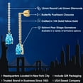 thumbnail image 2 of Gem Stone King 14K Yellow Gold Swiss Blue Topaz and Lab Grown Diamond Dangle Earrings for Women | 3.50 Cttw | Gemstone November Birthstone | Pear Shape 9X6MM, 2 of 6