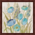 thumbnail image 2 of Great Art Now Opalescent Floral Blue by Silvia Vassileva, 2 Piece Framed Art Set Each 13.25"W x 13.25"H, 2 of 3