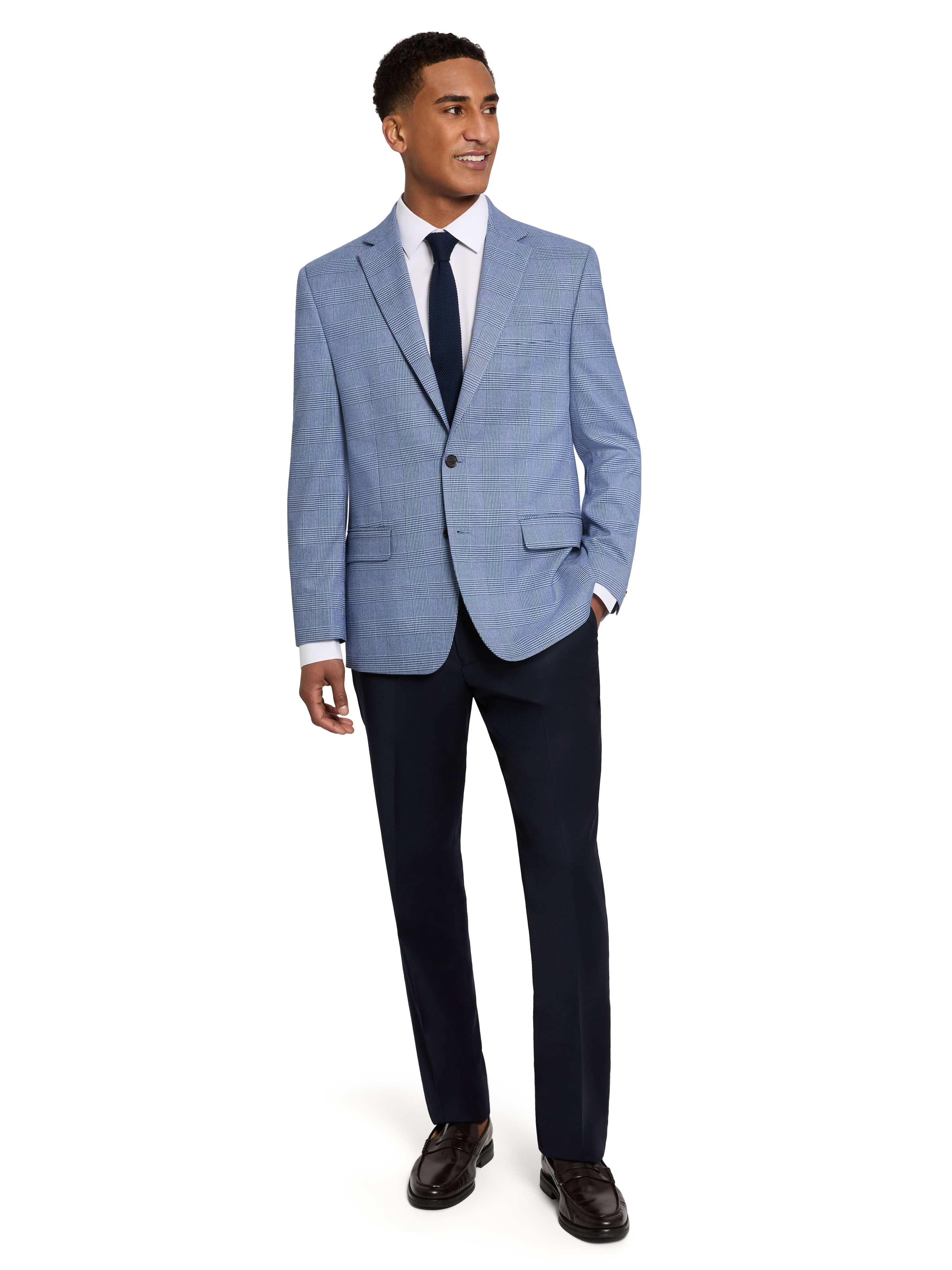 Chaps Men's Blue Plaid Sport Coat, Sizes 40R-48L