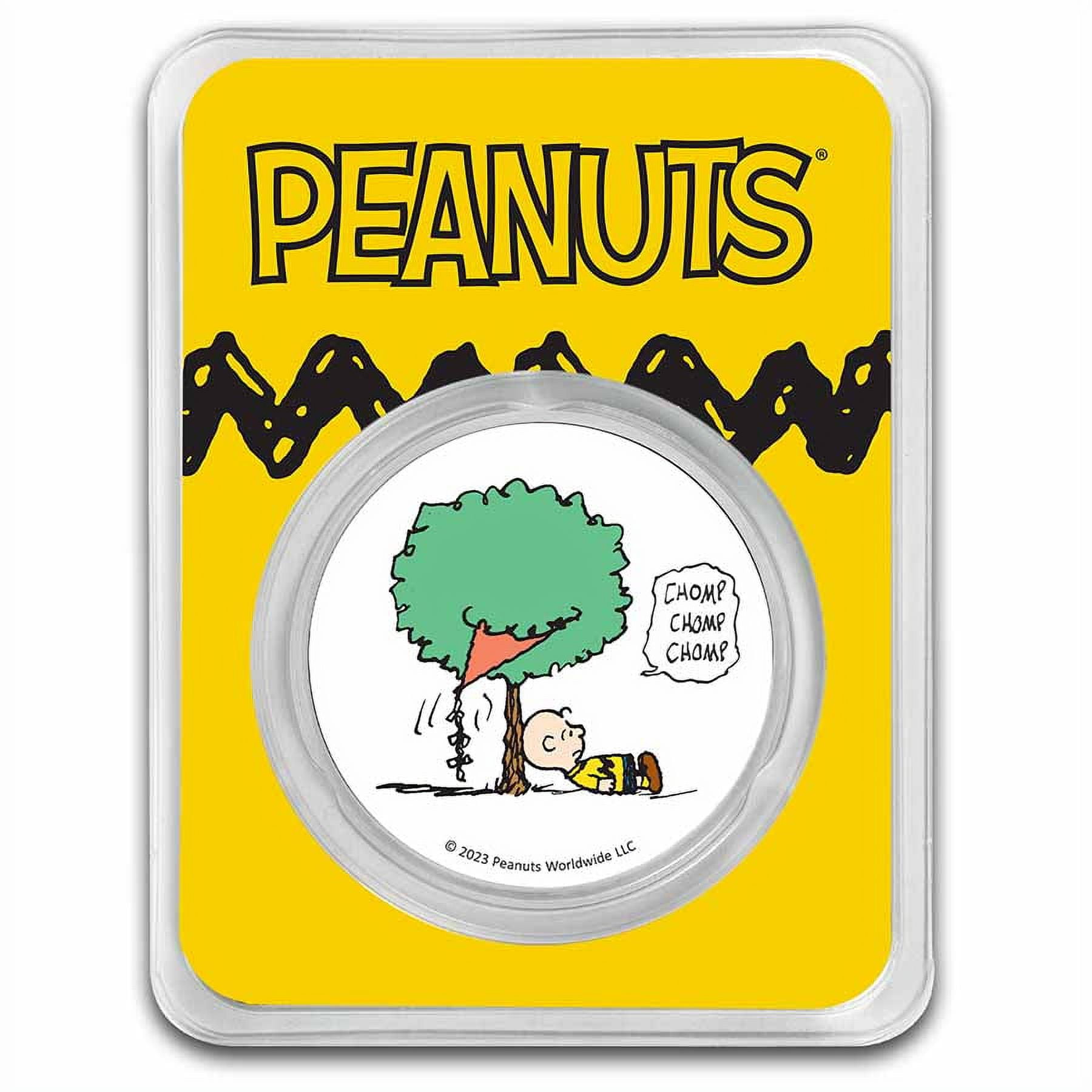 Peanuts® Baseball - Woodstock at Bat 1 oz Colorized Silver