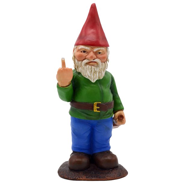 Garden Gnome Go Away Lawn Gnome Statue For Garden Decoration Walmart Com Walmart Com